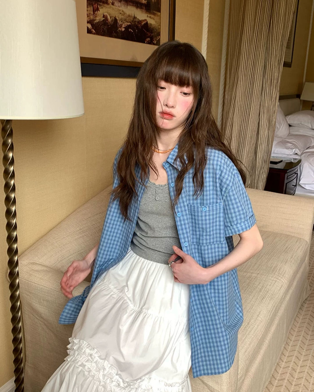 Plaid Pattern Shirt BU0221