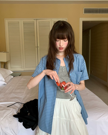 Plaid Pattern Shirt BU0221