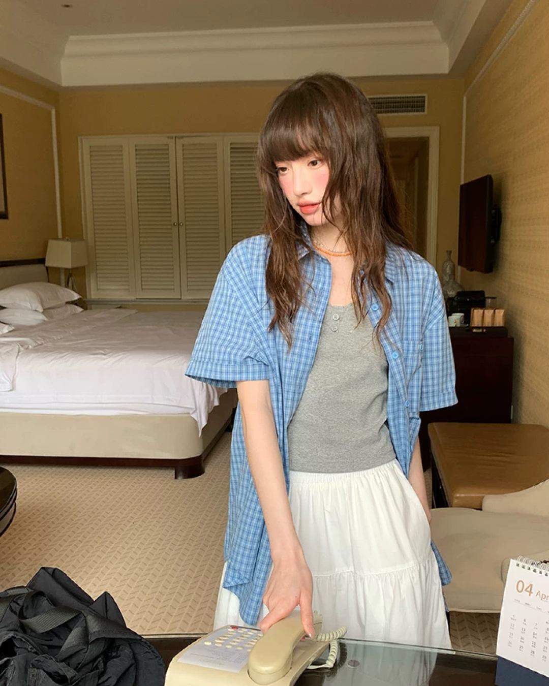 Plaid Pattern Shirt BU0221