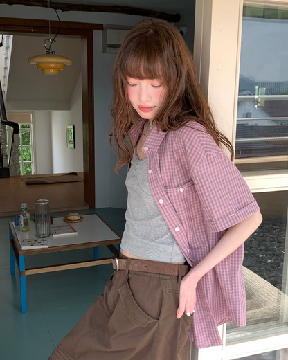 Plaid Pattern Shirt BU0221