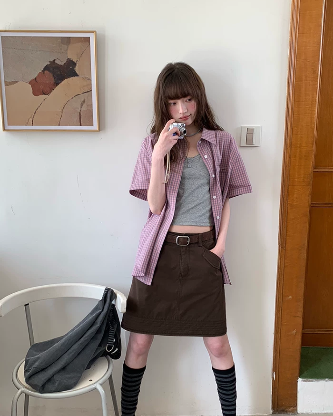 Plaid Pattern Shirt BU0221