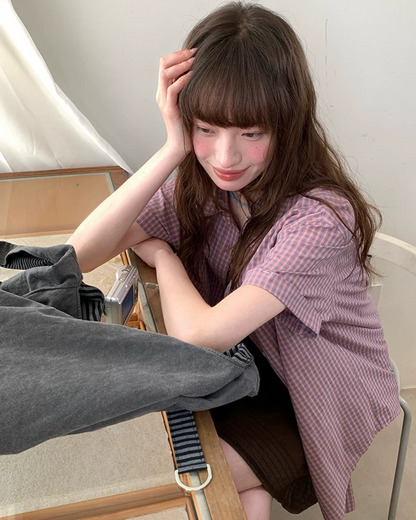Plaid Pattern Shirt BU0221