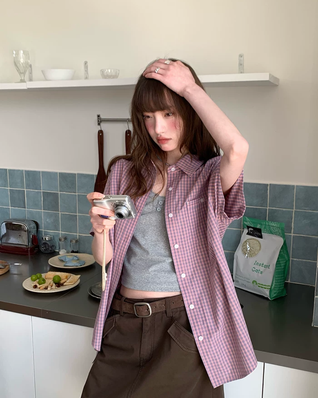 Plaid Pattern Shirt BU0221