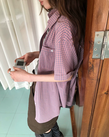 Plaid Pattern Shirt BU0221
