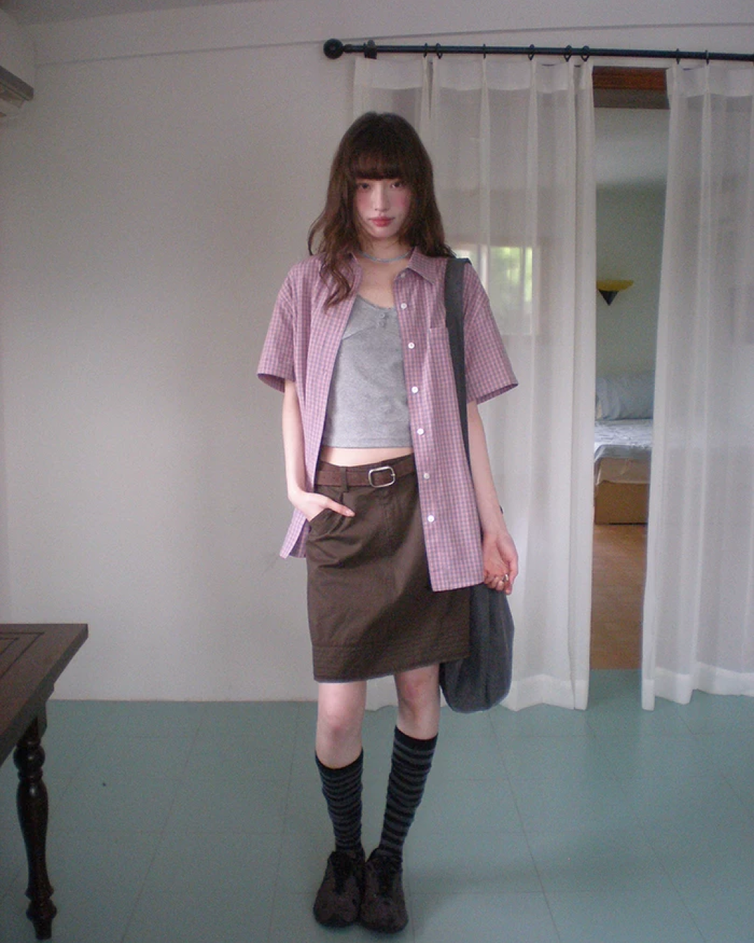 Plaid Pattern Shirt BU0221