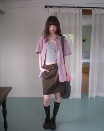 Plaid Pattern Shirt BU0221