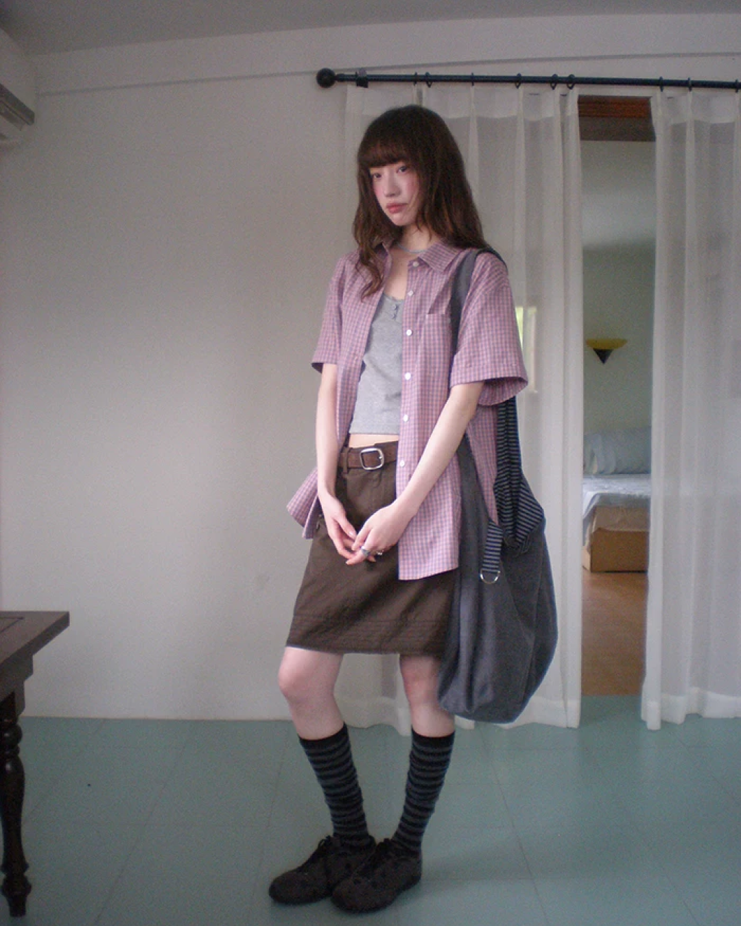 Plaid Pattern Shirt BU0221