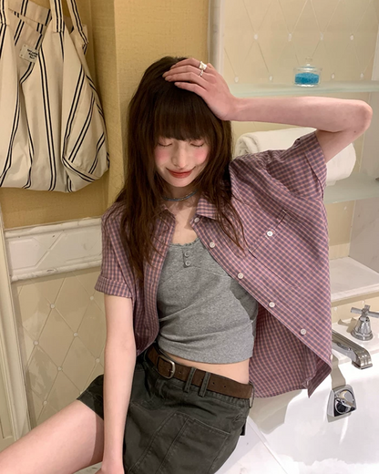 Plaid Pattern Shirt BU0221