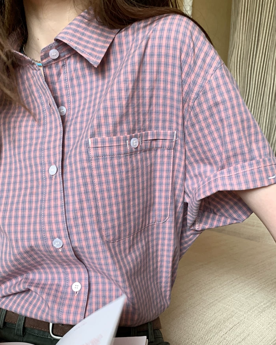Plaid Pattern Shirt BU0221