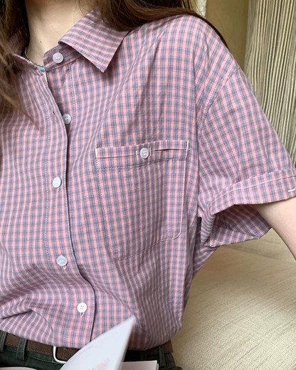 Plaid Pattern Shirt BU0221