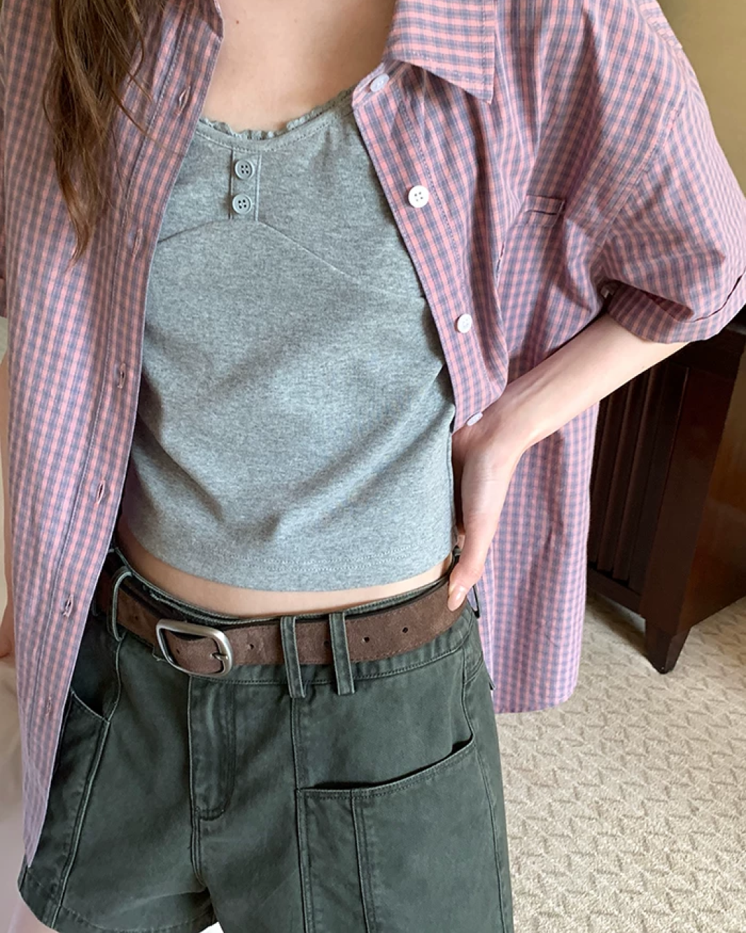 Plaid Pattern Shirt BU0221