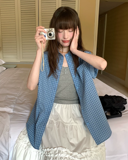 Plaid Pattern Shirt BU0221