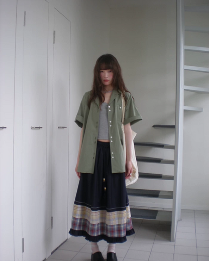 Accent Button Color Shirt BU0222