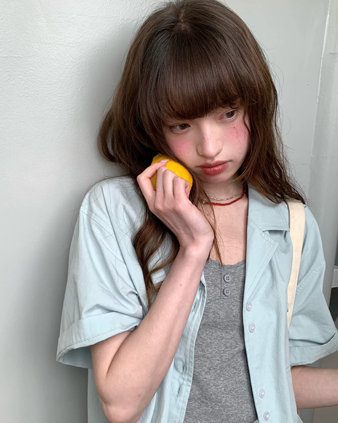 Accent Button Color Shirt BU0222