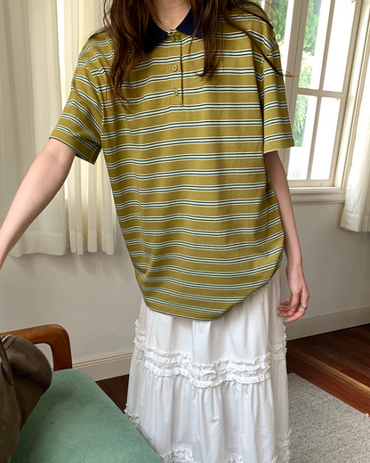 Thick Stripes Polo Shirt BU0224