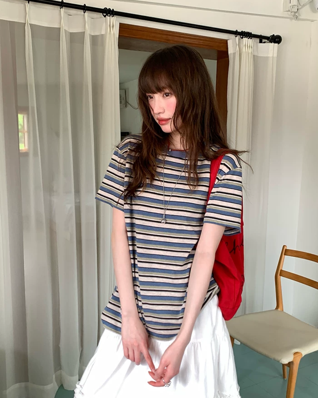 Thick Stripes Loose T-Shirt BU0231