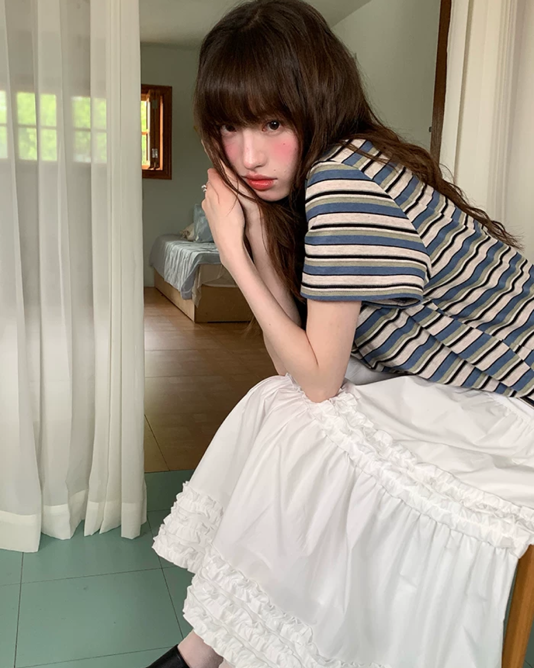 Thick Stripes Loose T-Shirt BU0231
