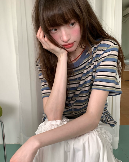 Thick Stripes Loose T-Shirt BU0231