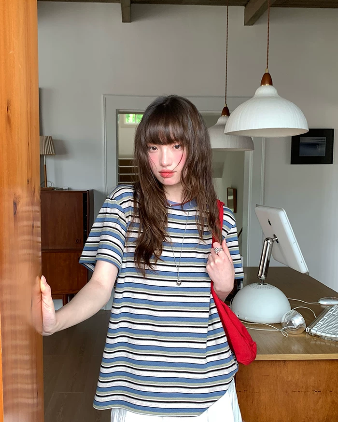 Thick Stripes Loose T-Shirt BU0231