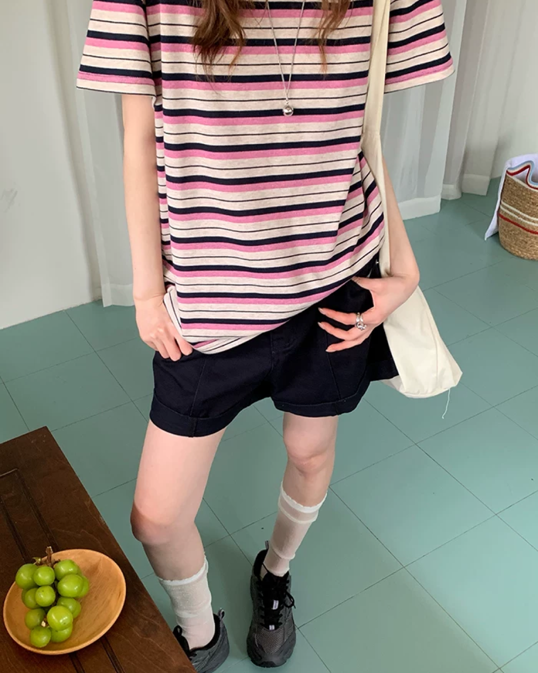 Thick Stripes Loose T-Shirt BU0231
