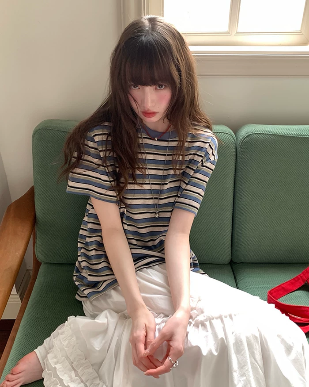 Thick Stripes Loose T-Shirt BU0231