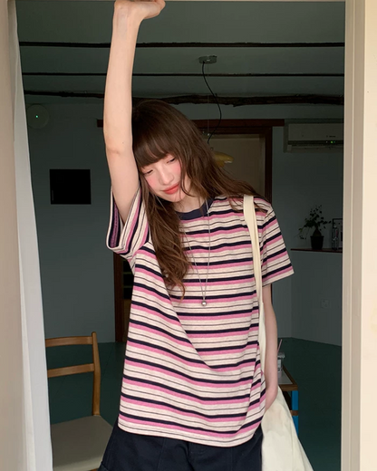 Thick Stripes Loose T-Shirt BU0231