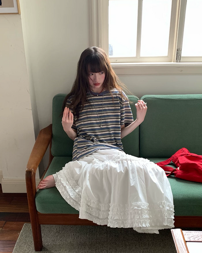 Thick Stripes Loose T-Shirt BU0231