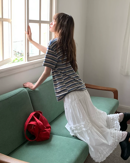 Thick Stripes Loose T-Shirt BU0231