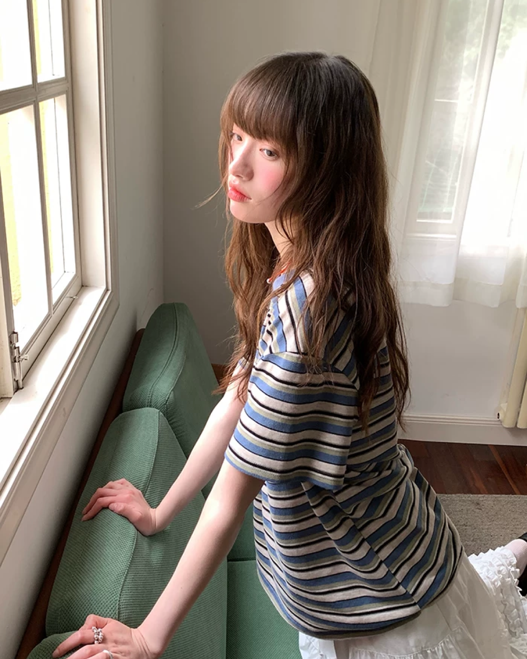 Thick Stripes Loose T-Shirt BU0231