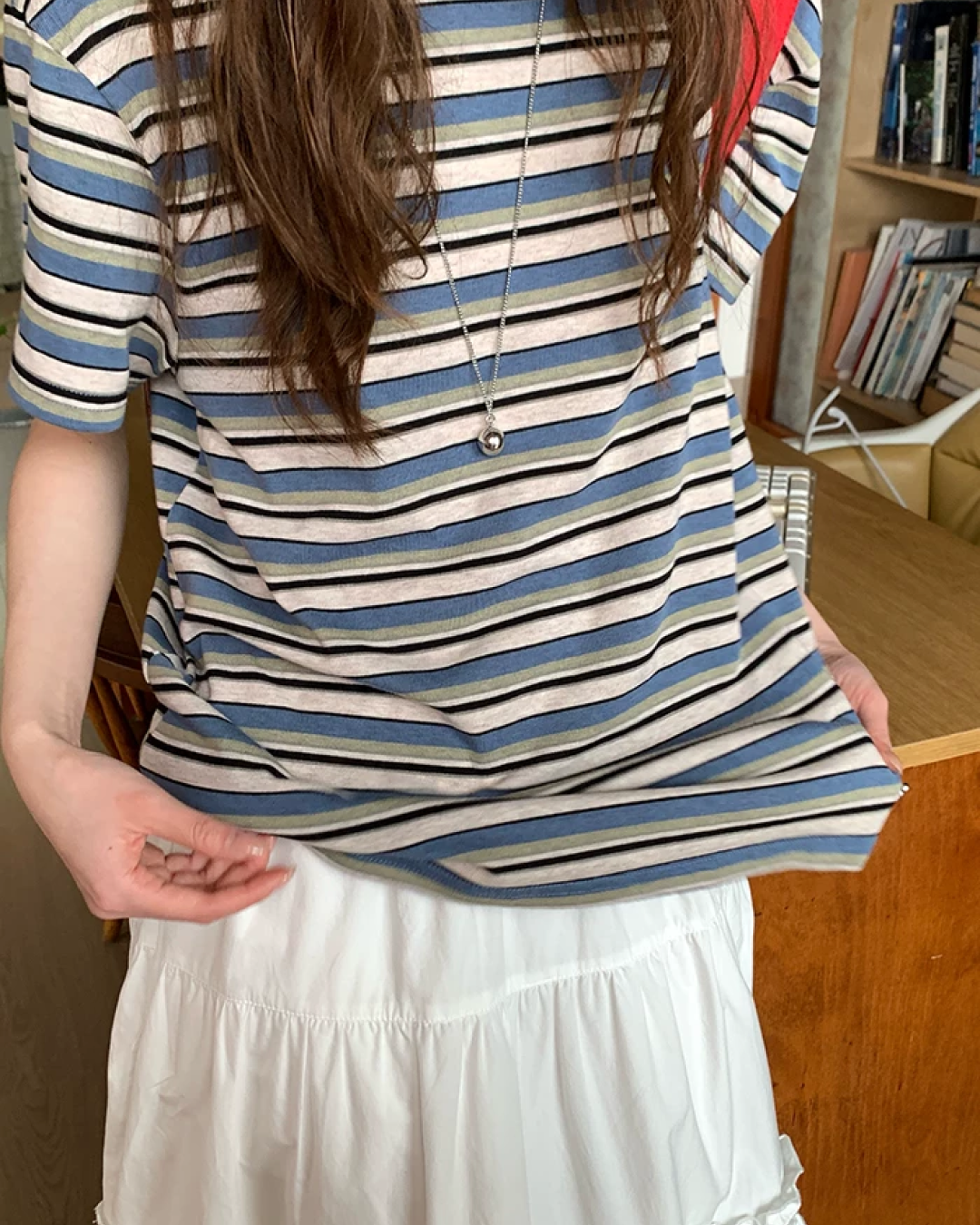 Thick Stripes Loose T-Shirt BU0231