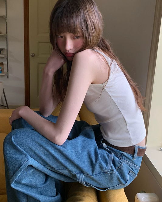 Wide Straight Denim Pants BU0232