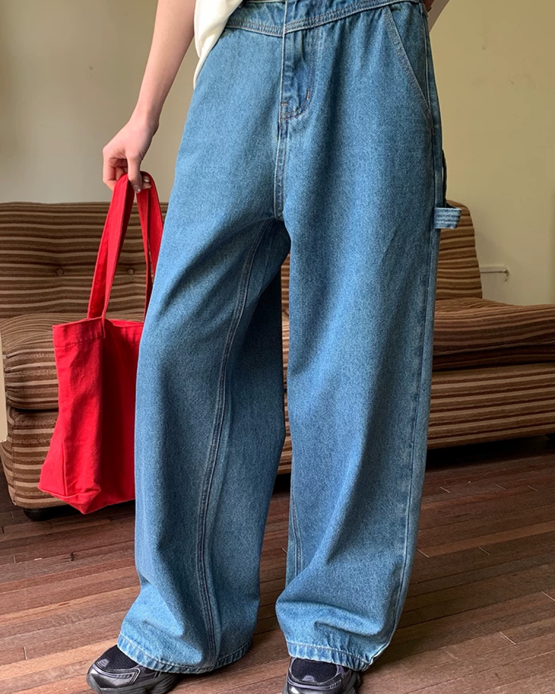 Wide Straight Denim Pants BU0232