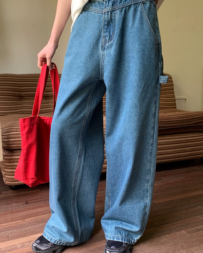 Wide Straight Denim Pants BU0232