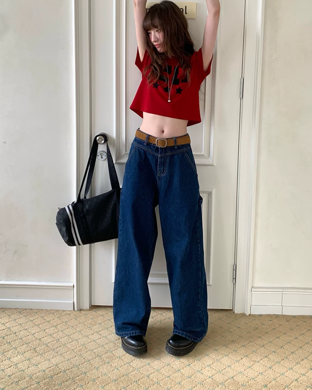 Wide Straight Denim Pants BU0232