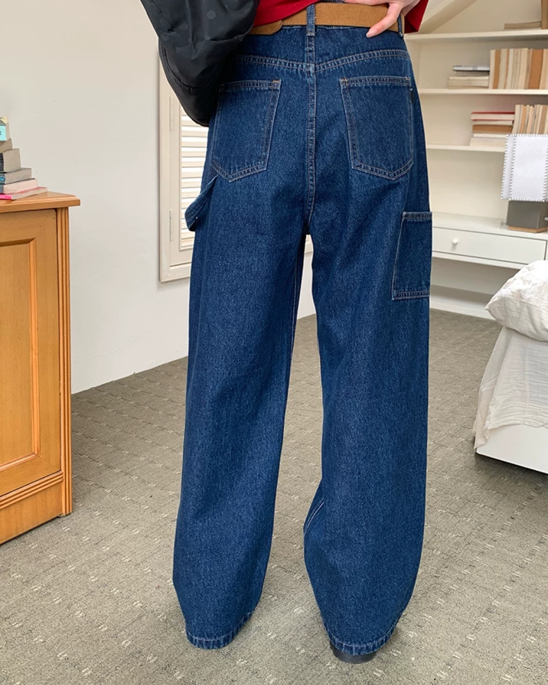 Wide Straight Denim Pants BU0232