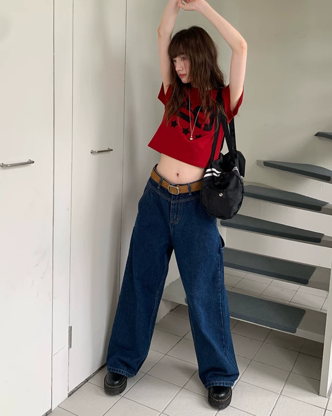 Wide Straight Denim Pants BU0232
