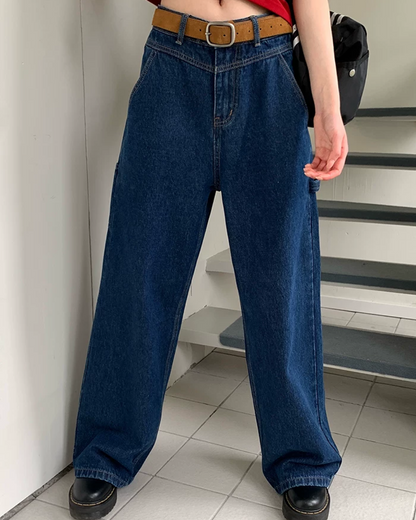 Wide Straight Denim Pants BU0232