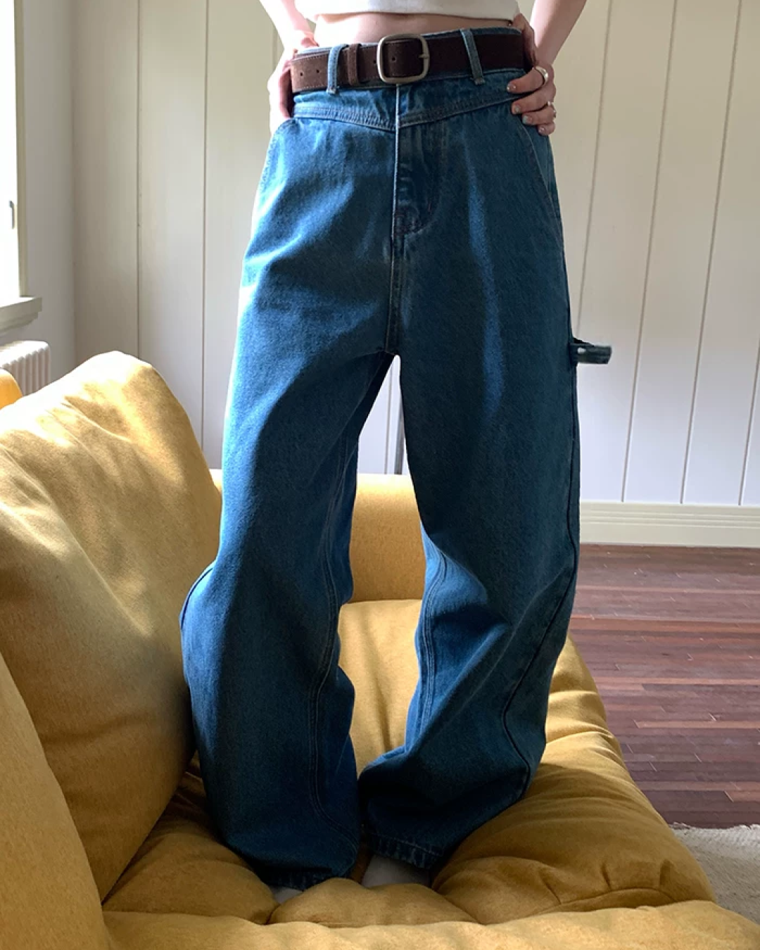 Wide Straight Denim Pants BU0232