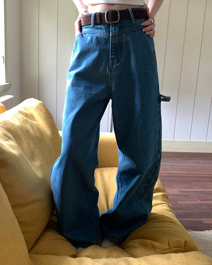 Wide Straight Denim Pants BU0232