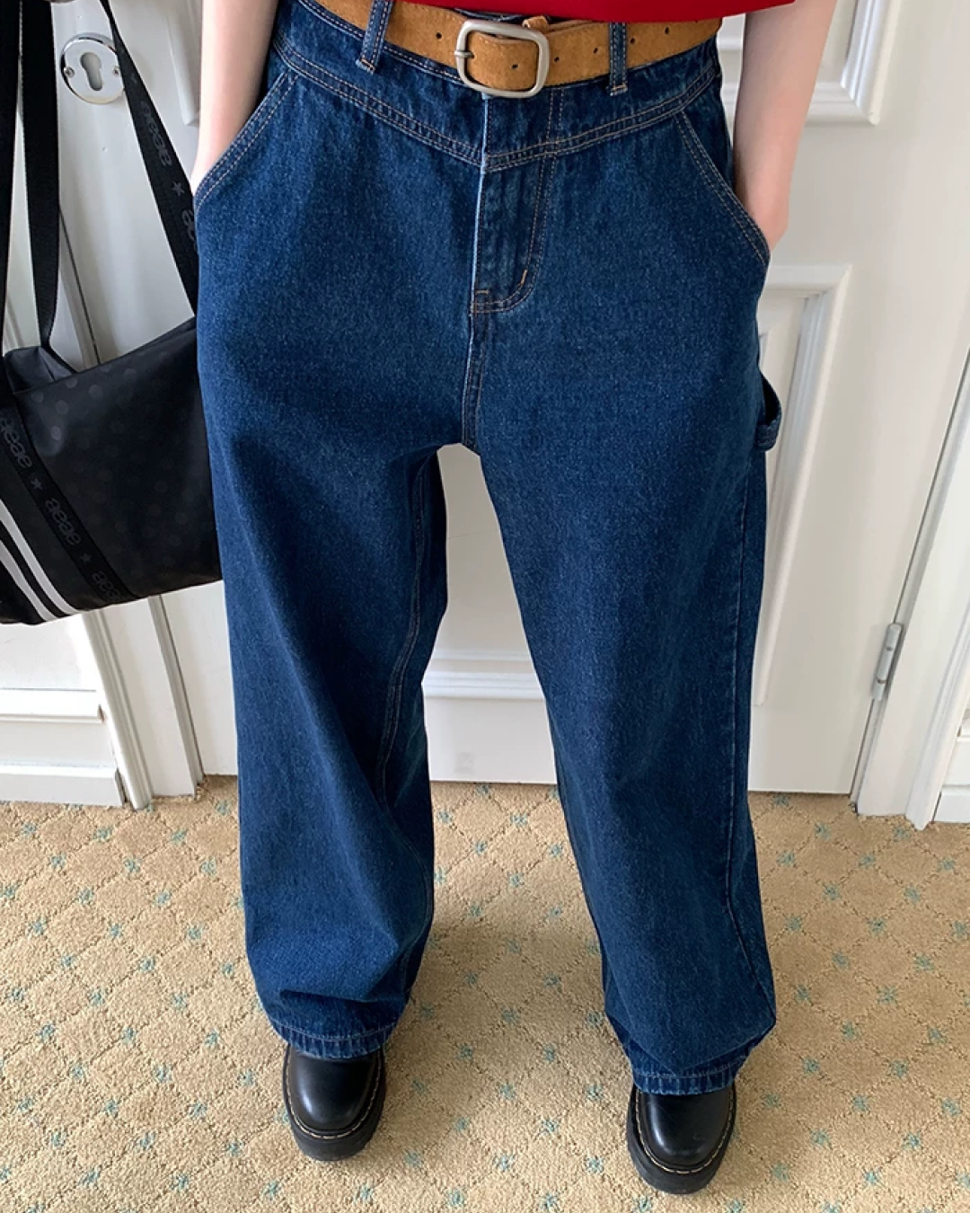 Wide Straight Denim Pants BU0232
