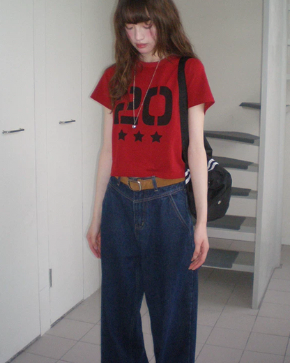 Wide Straight Denim Pants BU0232