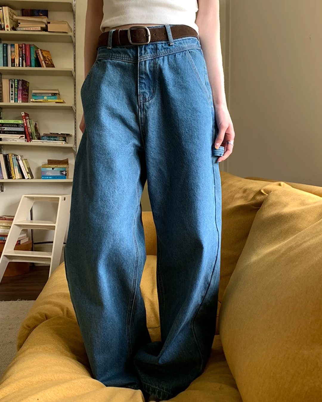 Wide Straight Denim Pants BU0232