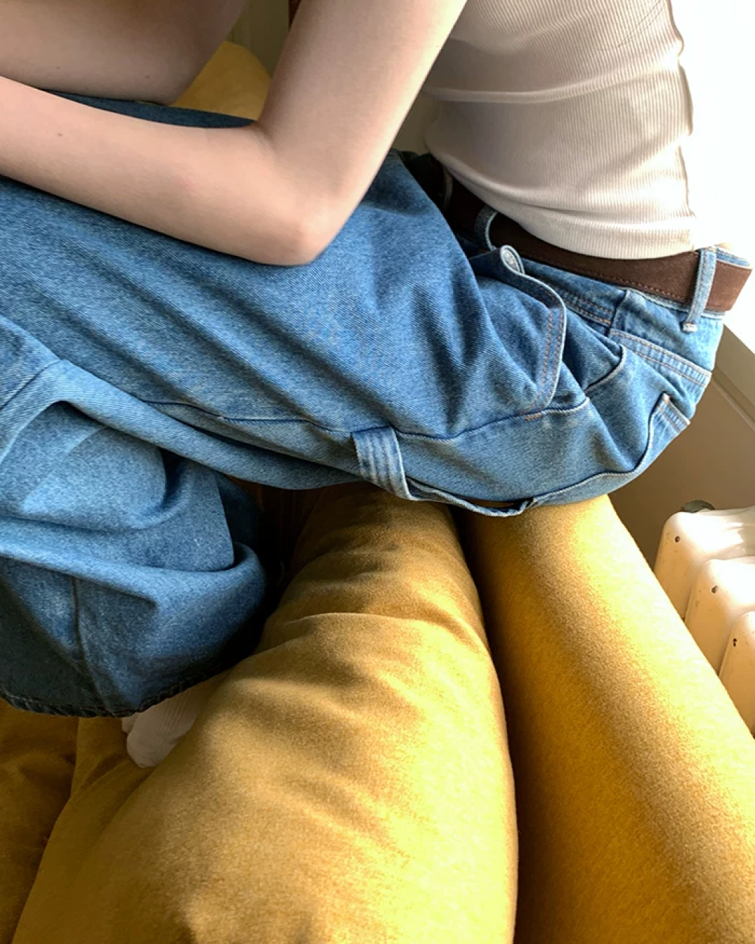 Wide Straight Denim Pants BU0232