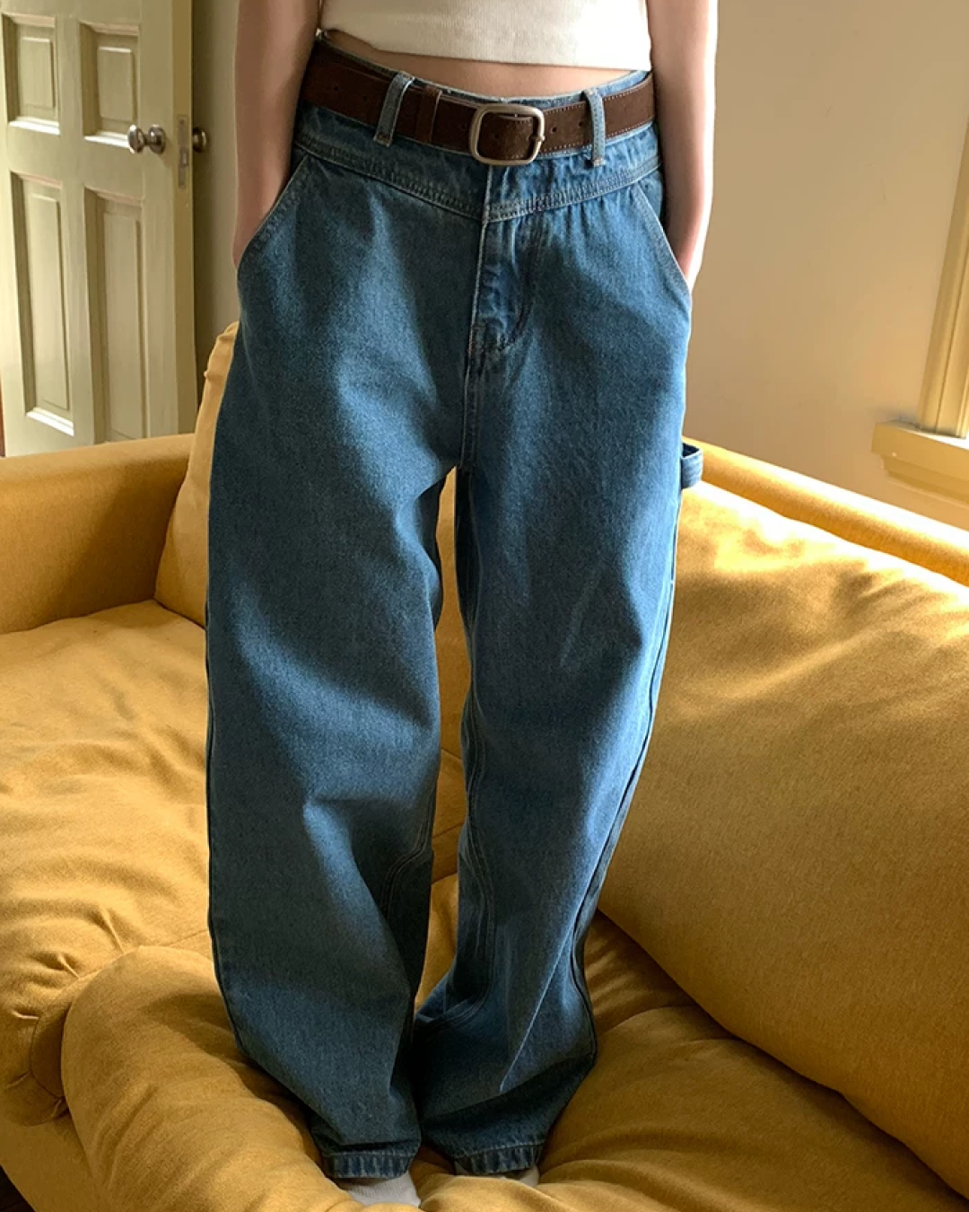 Wide Straight Denim Pants BU0232