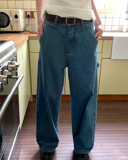 Wide Straight Denim Pants BU0232