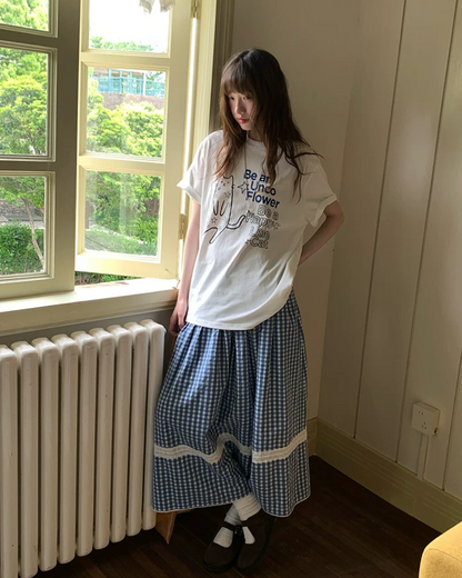 Pattern Button Top & Long Skirt BU0239