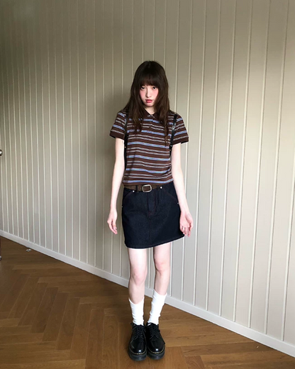 Horizontal Stripes Polo Shirt BU0241