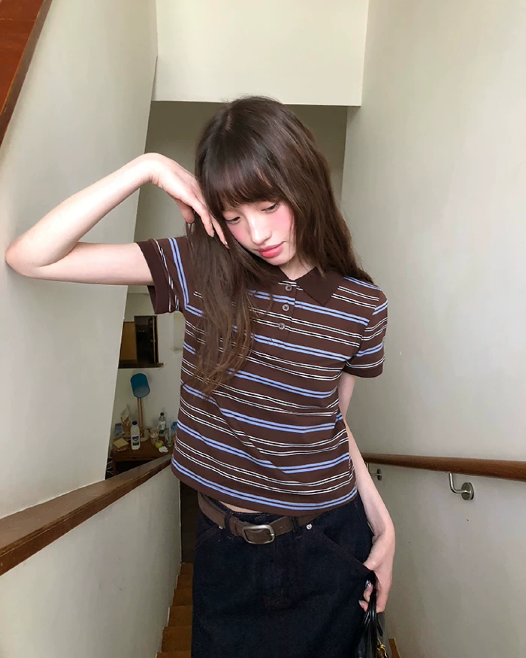 Horizontal Stripes Polo Shirt BU0241