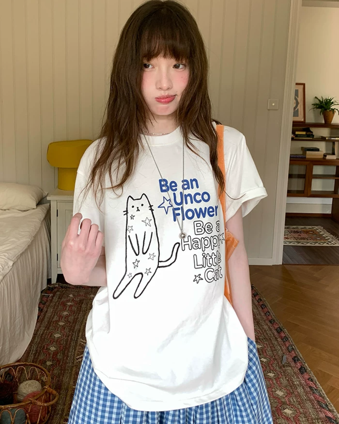 Cat Lettering T-shirt BU0242