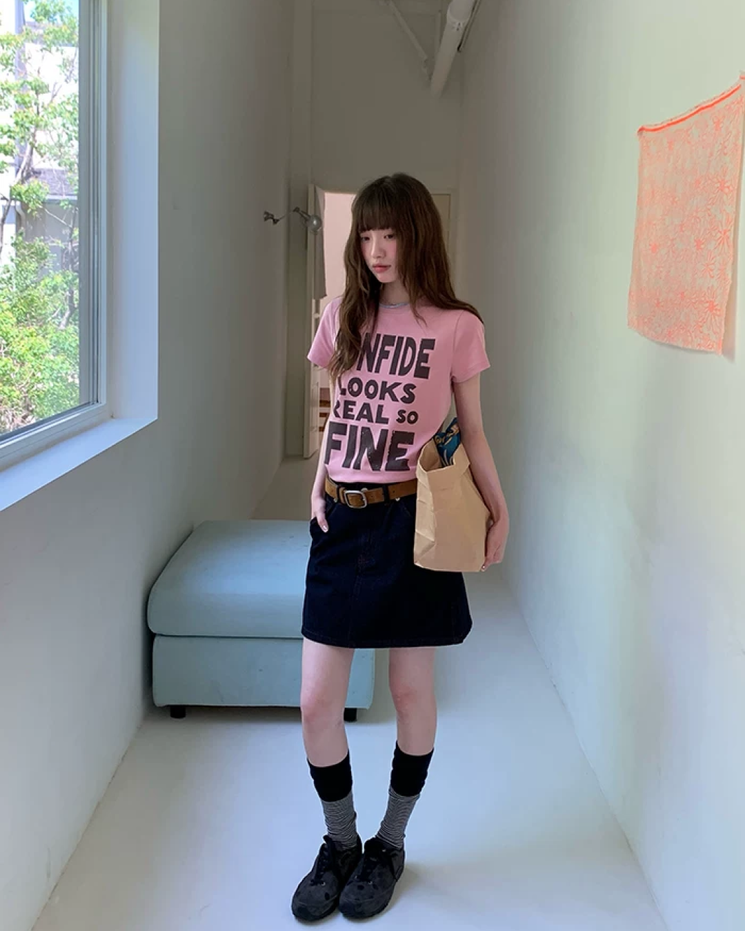 Brown Lettering T-Shirt BU0244